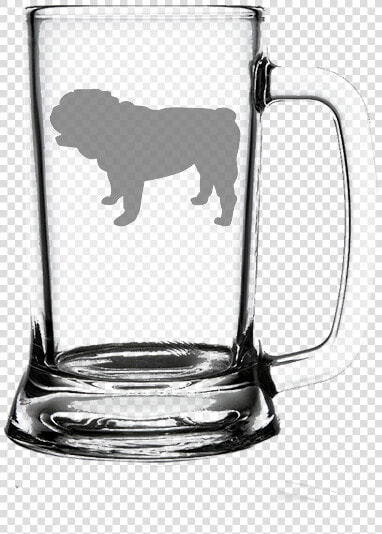 English Bulldog Dog 16oz   Happy Birthday Beer Glass  HD Png DownloadTransparent PNG