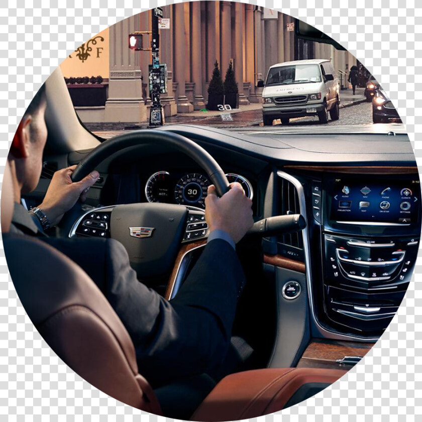 Interior With Man Driving Cadillac   2019 Cadillac Escalade Inside  HD Png DownloadTransparent PNG