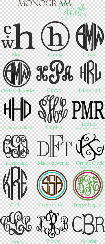 Preppy Monogram Fonts  HD Png DownloadTransparent PNG