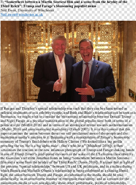 Trump And Farage  HD Png DownloadTransparent PNG