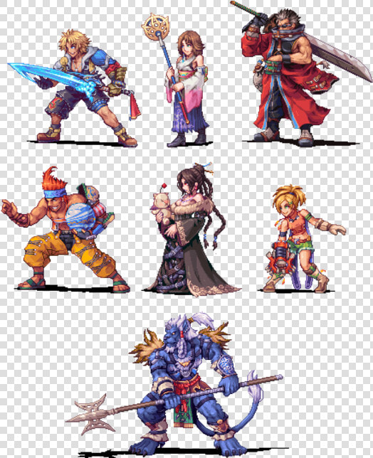 Final Fantasy X Cast   Final Fantasy 10 Pixel Art  HD Png DownloadTransparent PNG