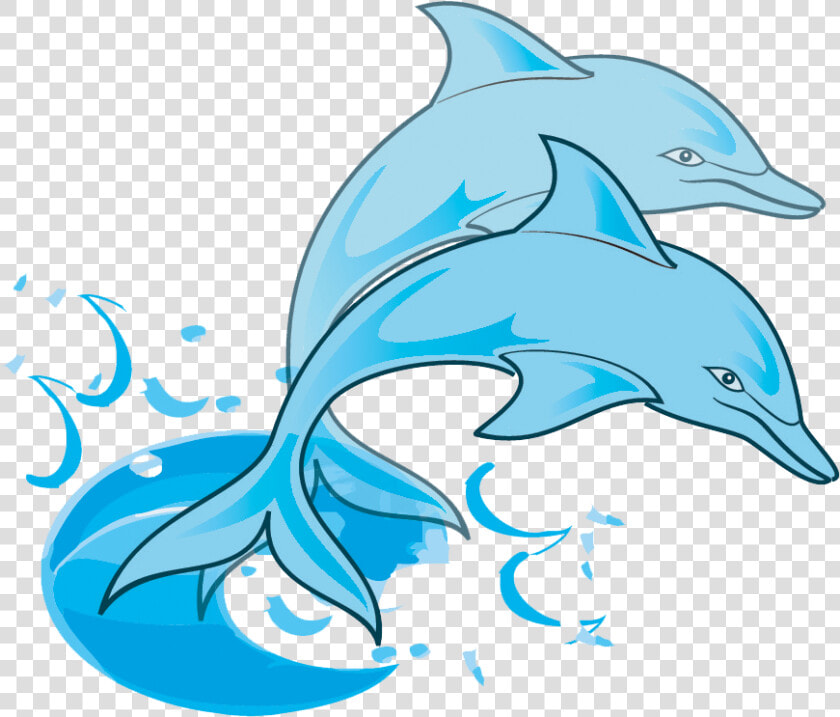 Dolphins Emerge From Water Clipart   Dolphins Clip Art  HD Png DownloadTransparent PNG