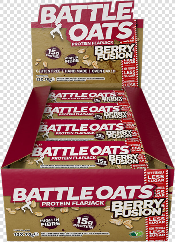 Battle Snacks Battle Oats Protein Flapjack 12x70g   Battle Oats  HD Png DownloadTransparent PNG