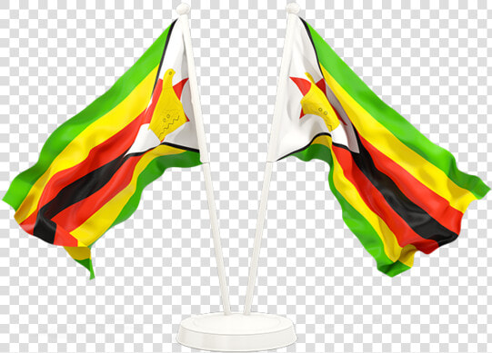 Two Waving Flags   South Africa Flag Zimbabwe  HD Png DownloadTransparent PNG