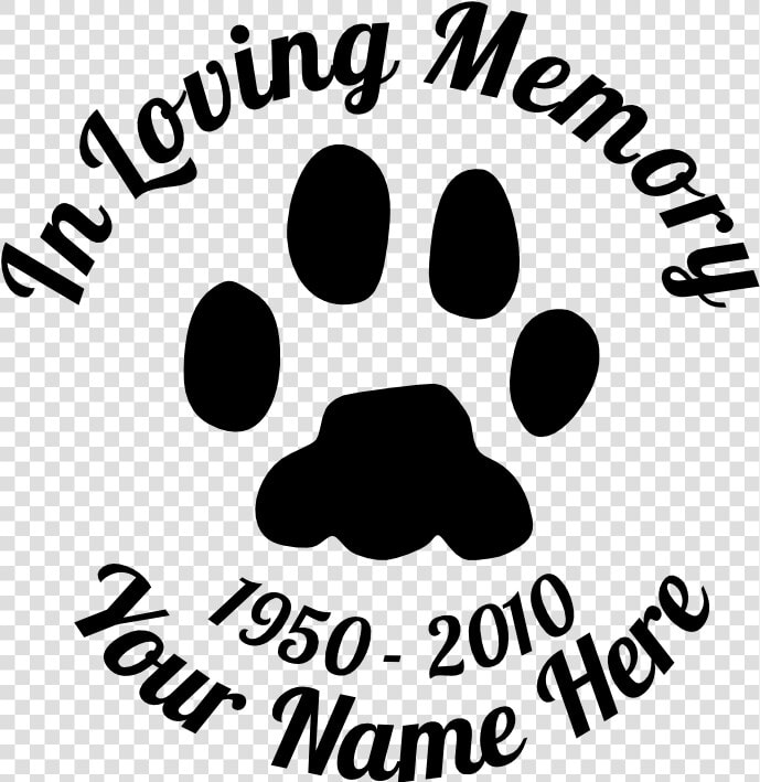 In Loving Memory Animal Paw Print Sticker   Illustration  HD Png DownloadTransparent PNG