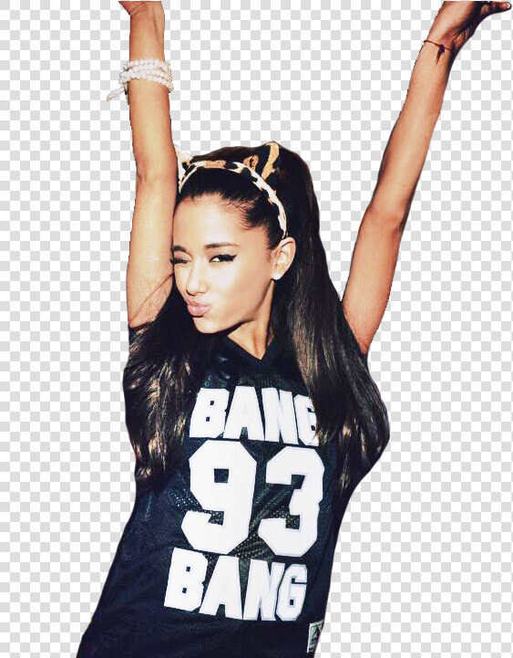 Ariana Grande In Cat Ears   Ariana Grande Black Shirt  HD Png DownloadTransparent PNG