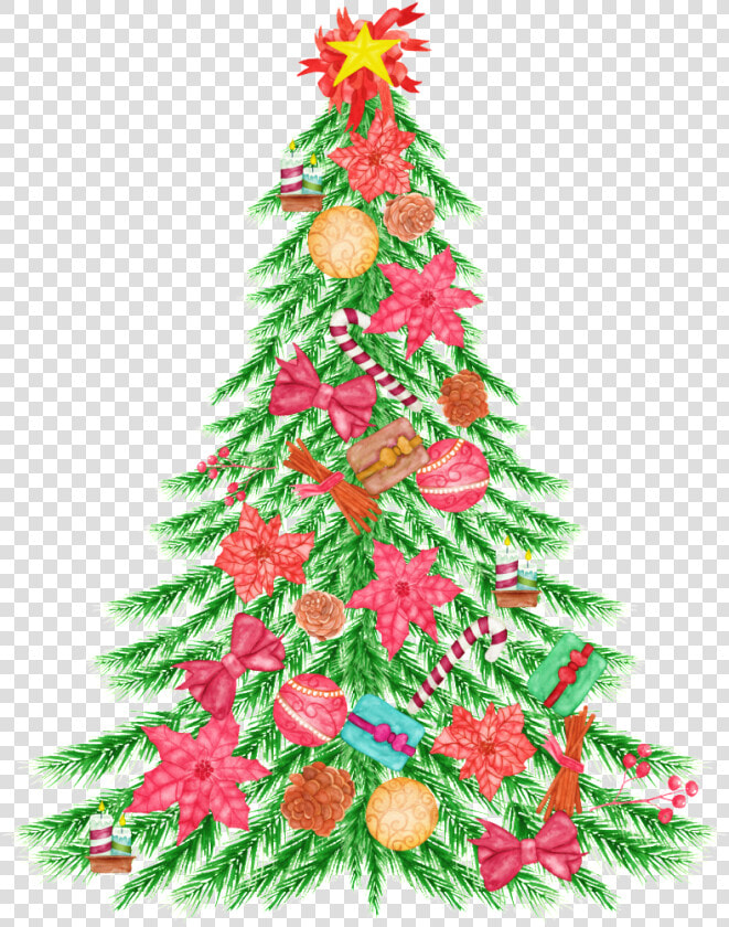 Arbol De Navidad Decorado Png Transparente   Christmas Tree  Png DownloadTransparent PNG