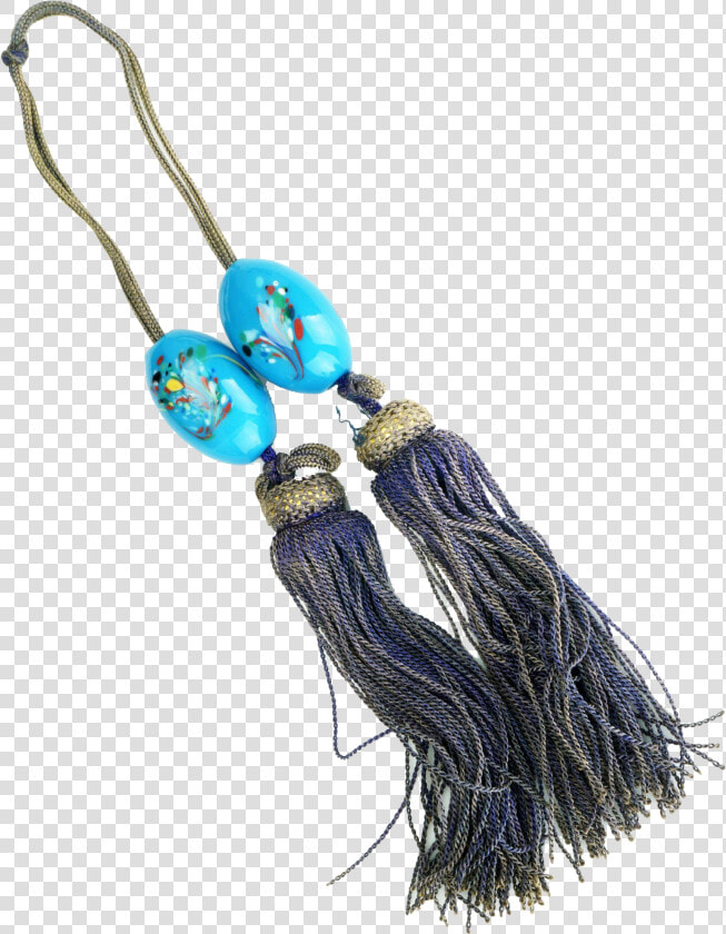 Japanese Art Glass Scroll Weights With Purple Tassels   Locket  HD Png DownloadTransparent PNG