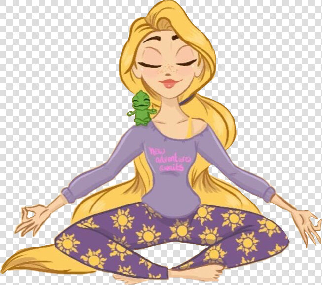  stickers  tangled  rapunzel  flynnrider  freetoedit   Disney Princesses Meditation  HD Png DownloadTransparent PNG