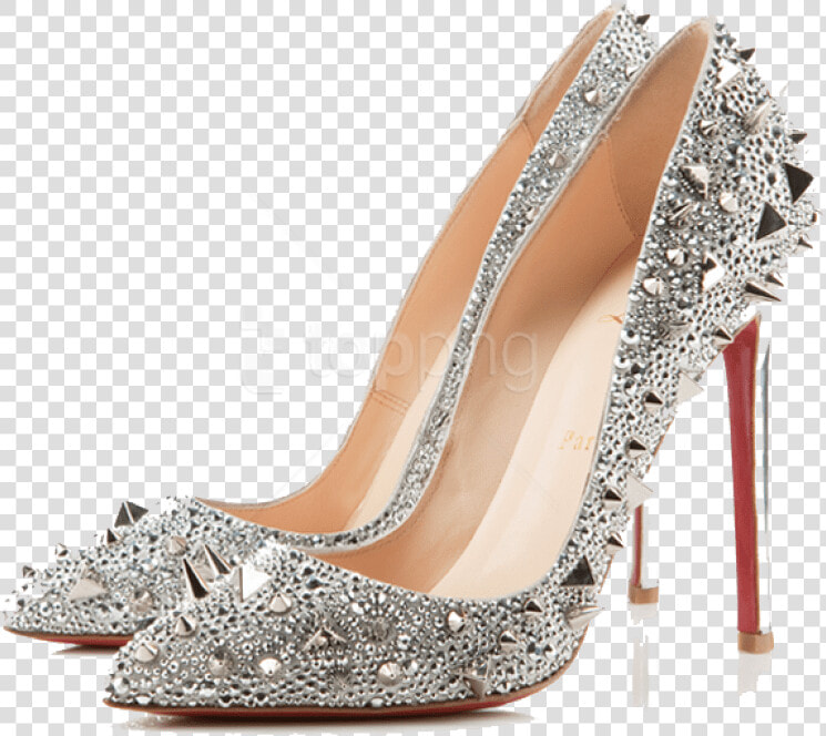 Free Png High Heel Shoes Png Images Transparent   Louis Vuitton Silver Spiked Heels  Png DownloadTransparent PNG