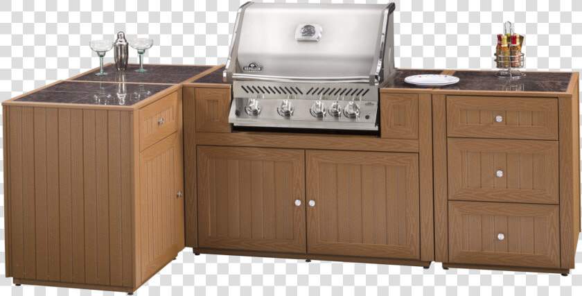 Outdoor Kitchen With Inset Grill And Storage   Outdoor Kitchen Png  Transparent PngTransparent PNG