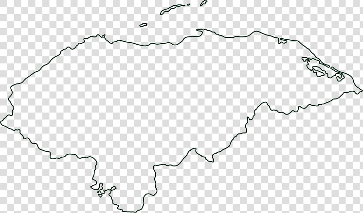 Print This Map   Clipart Honduras Map Outline  HD Png DownloadTransparent PNG