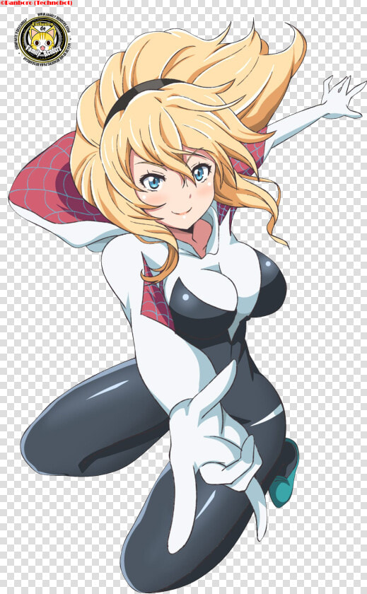 Spider Gwen And Gwenpool   Anime Spider Gwen Art  HD Png DownloadTransparent PNG