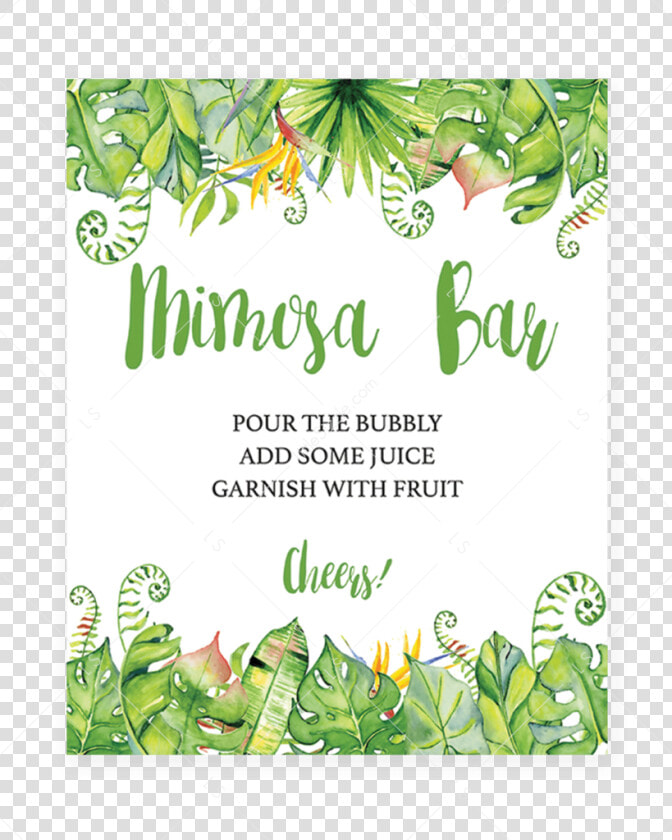 Hawaiian Shower Mimosa Bar Sign Printable By Littlesizzle   Hawaiian Party Favor Sign  HD Png DownloadTransparent PNG