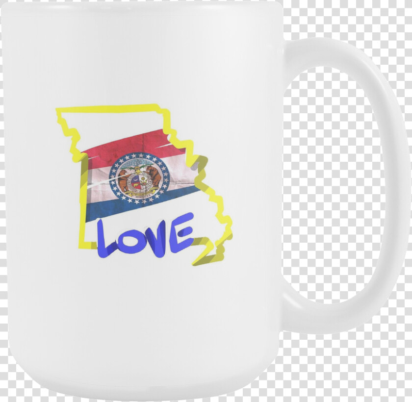 Love Missouri State Flag Map Outline 15oz Mug   Mug  HD Png DownloadTransparent PNG