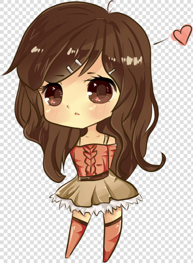  chibi  anime  japan  art  people  freetoedit   Brown Hair Chibi Girl  HD Png DownloadTransparent PNG