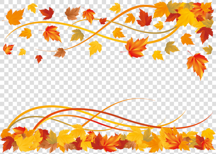 Vector Fall Leaf Border   Png Download   Autumn Border Clipart Free  Transparent PngTransparent PNG