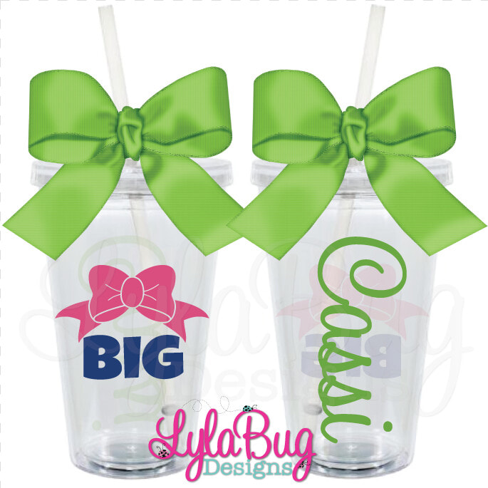 Big Sister Bow Tumbler   Acrylic Tumbler Insulated Drink Glasses With Lids  HD Png DownloadTransparent PNG