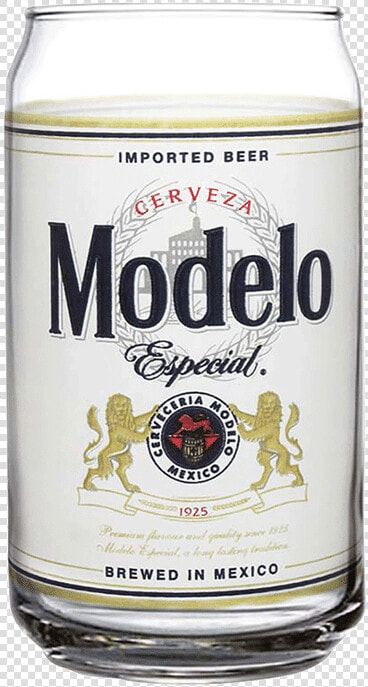 Beer Can Glass   New Modelo Beer Clear  HD Png DownloadTransparent PNG