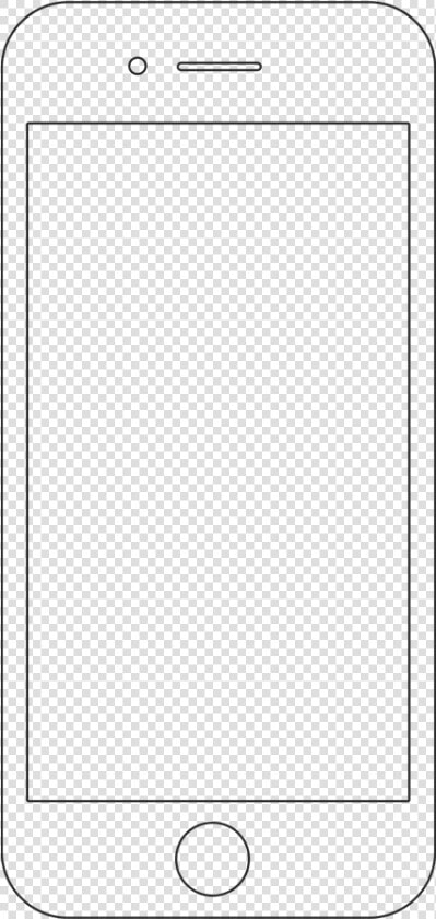 Iphone 6 Outline For Wireframe   Mobile Phone Templates Printable  HD Png DownloadTransparent PNG