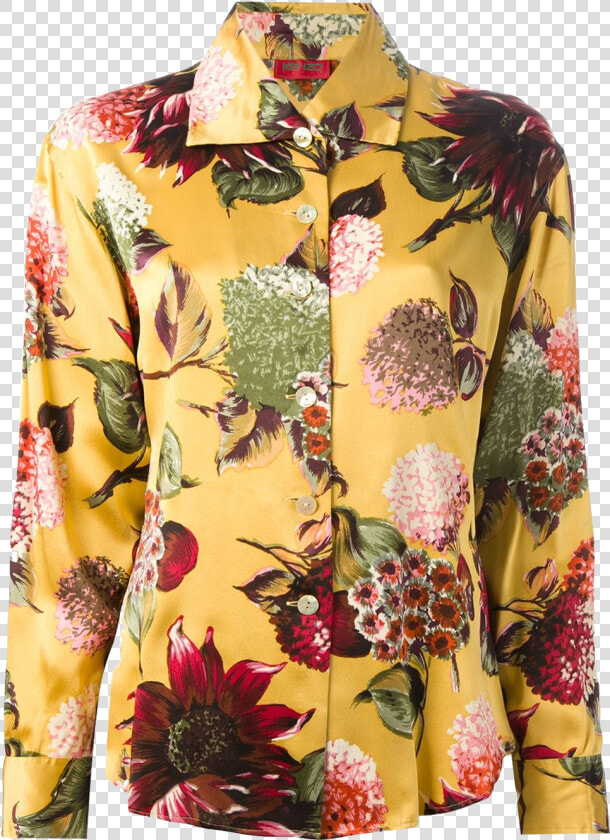 Multi Coloured Silk Floral Print Shirt From Kenzo Vintage   Clothing  HD Png DownloadTransparent PNG