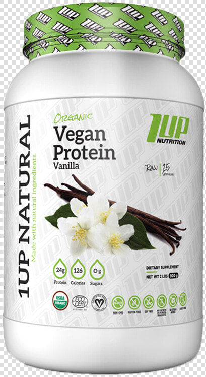 1up Nutrition Vegan Vanilla Protein Powder   Protein  HD Png DownloadTransparent PNG