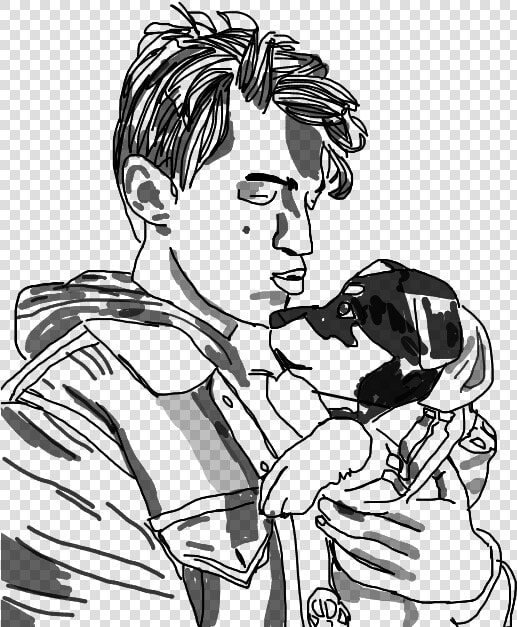  art  puppy  dog  outline  drawing  cute  thechainsmokers   Illustration  HD Png DownloadTransparent PNG