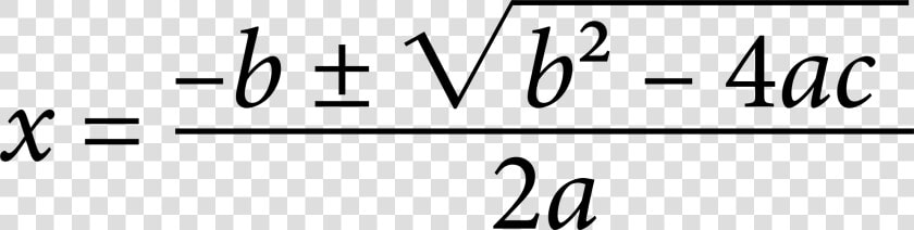 Math Formulas Png   Quadratic Formula No Background  Transparent PngTransparent PNG