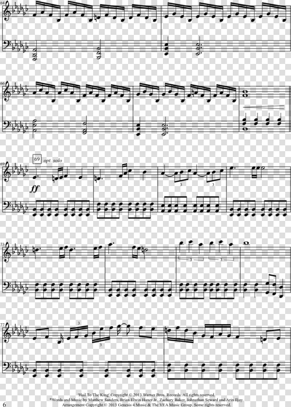 Avenged Sevenfold Piano Notes  HD Png DownloadTransparent PNG