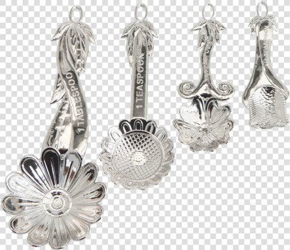 Measuring Spoons Set Floral Fancy   Locket  HD Png DownloadTransparent PNG