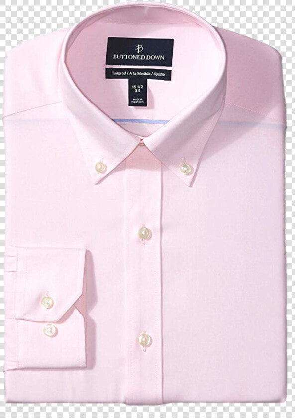 Buttoned Down Tailored Fit Shirt In Pink Color   Dress Shirt  HD Png DownloadTransparent PNG