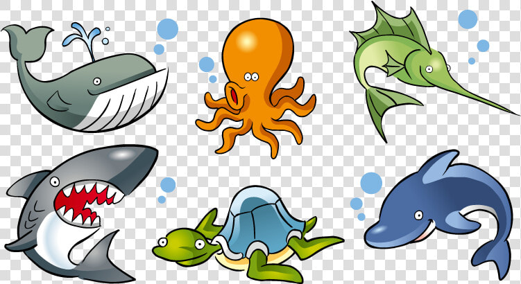 Deep Sea Creature Aquatic Animal Ocean Marine Life   Cartoon Marine Life  HD Png DownloadTransparent PNG