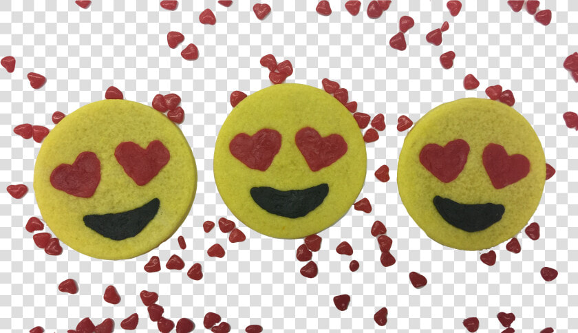 Heart Eyes Emoji Sugar Cookies   Sugar Cookie  HD Png DownloadTransparent PNG