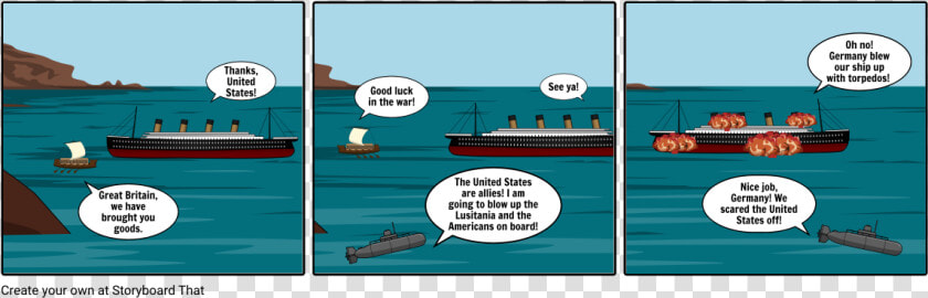 Sinking Of The Lusitania Cartoon  HD Png DownloadTransparent PNG