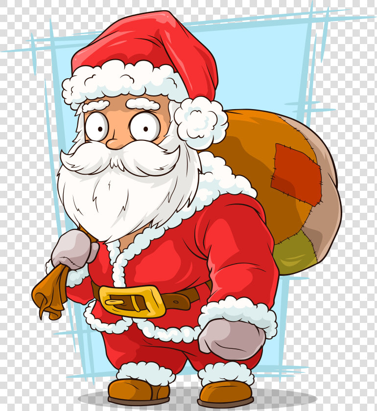 Santa Claus Christmas Illustration   Santa Claus Cartoon Funny  HD Png DownloadTransparent PNG