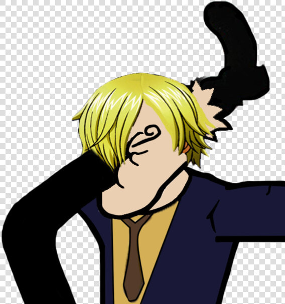 Vinsmoke Sanji Monkey D   Anime Facepalm Png  Transparent PngTransparent PNG