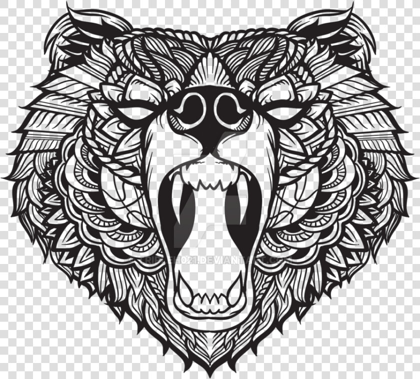 Florida Black Bear Tattoo Grizzly Bear Youtube   Maori Bear  HD Png DownloadTransparent PNG