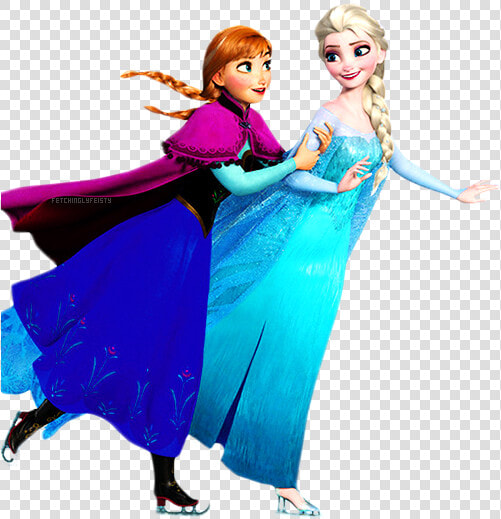 “ Elsa  amp  Anna Skating Together ”   Anna And Elsa Png  Transparent PngTransparent PNG