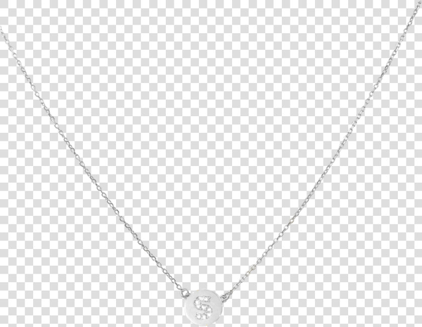 Mini Disc Diamond Initial Necklace   Necklace  HD Png DownloadTransparent PNG