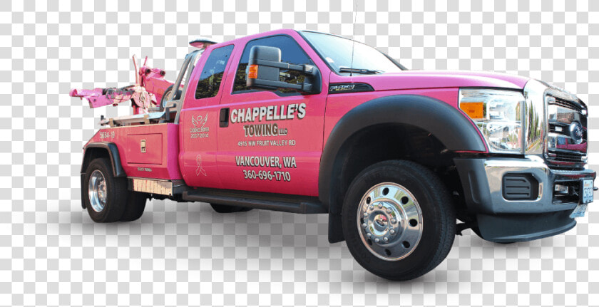 Chappelles Towing Pink Tow Truck   Vancouver Wa Tow Company  HD Png DownloadTransparent PNG