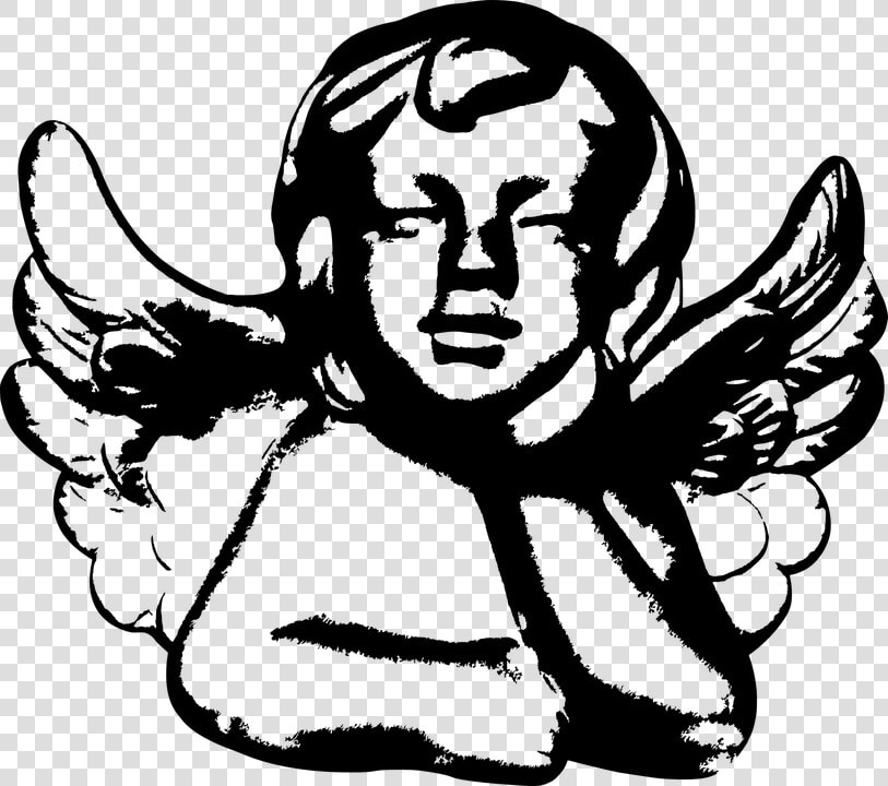 Angel  Baby  Cherub  Leaning  Non human Beings   Cherub Angel Silhouette  HD Png DownloadTransparent PNG