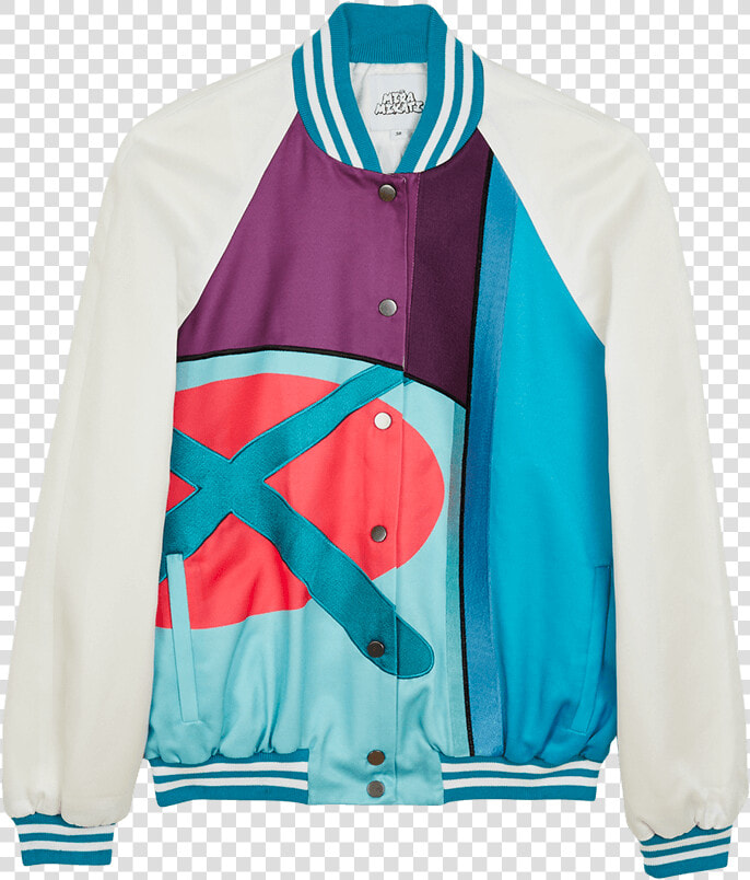 Mira Mikati X Kaws Multi Bomber Jacket   Sweater  HD Png DownloadTransparent PNG