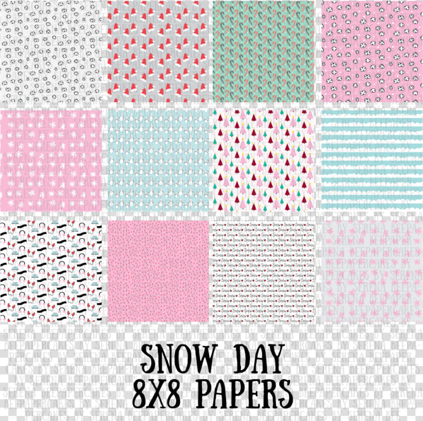 Snow Day Pattern Papers   Patchwork  HD Png DownloadTransparent PNG