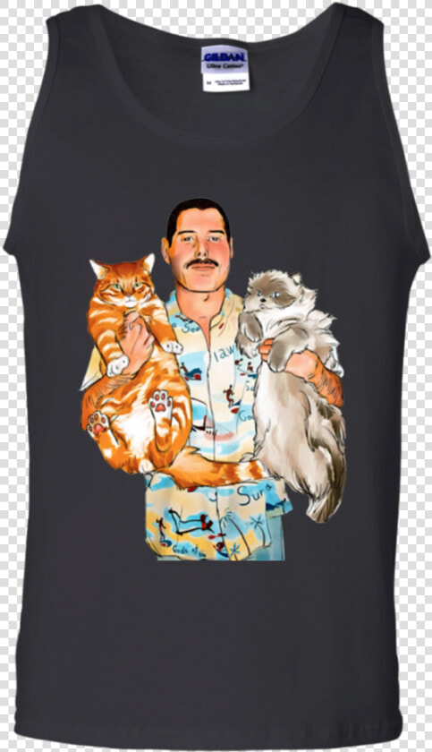 Freddie Mercury With His Cats Shirt   Freddie Mercury Cats T シャツ  HD Png DownloadTransparent PNG