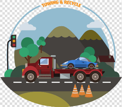 Cash For Junk Cars Towing And Recycling Banner   Illustration  HD Png DownloadTransparent PNG