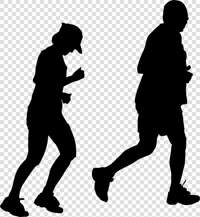 Jogging Silhouette Running Sport Clip Art   Old Man Running Silhouette  HD Png DownloadTransparent PNG