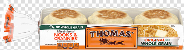 Thomas Original Made With Whole Grains English Muffins   English Muffins Brands  HD Png DownloadTransparent PNG