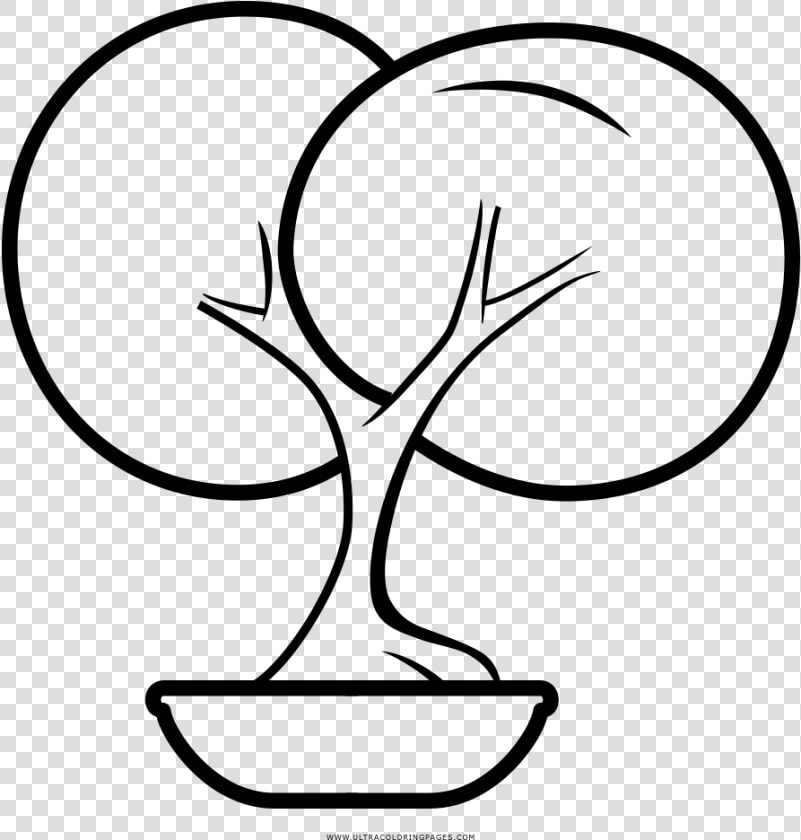 Bonsai Tree Coloring Page   Bonsai Para Dibujar  HD Png DownloadTransparent PNG