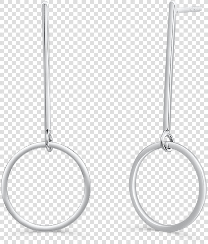 Sil Open Circle Bar Drop Stud Earrings   Earrings  HD Png DownloadTransparent PNG