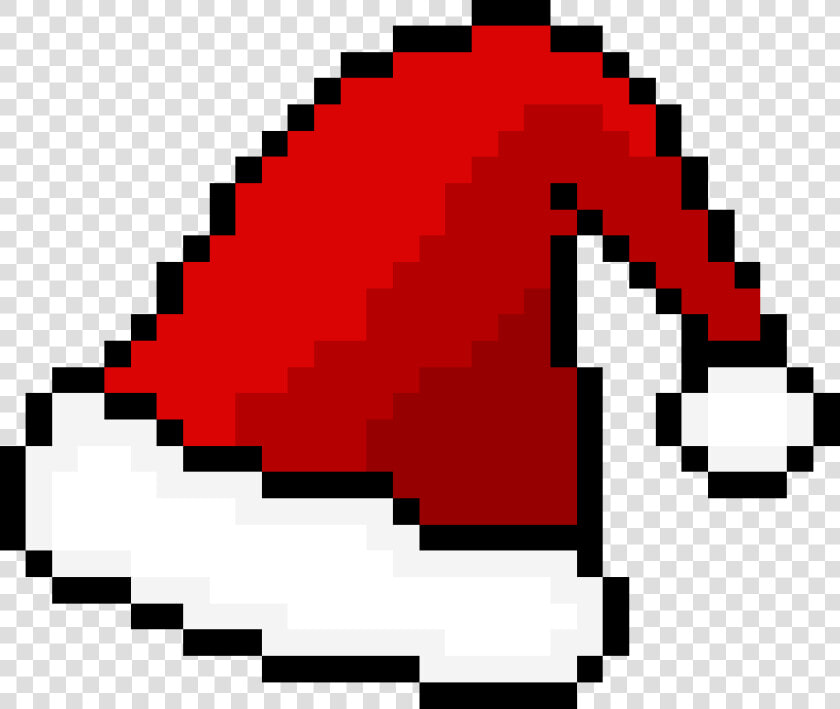 Santa Hat Pixel Clipart   Santa Hat Pixel Art  HD Png DownloadTransparent PNG